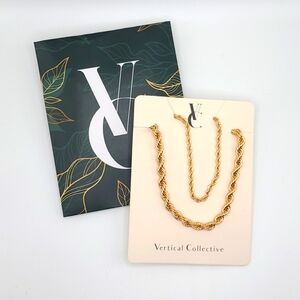 CLEARANCE Vertical Collective Vera Braided Necklace Set